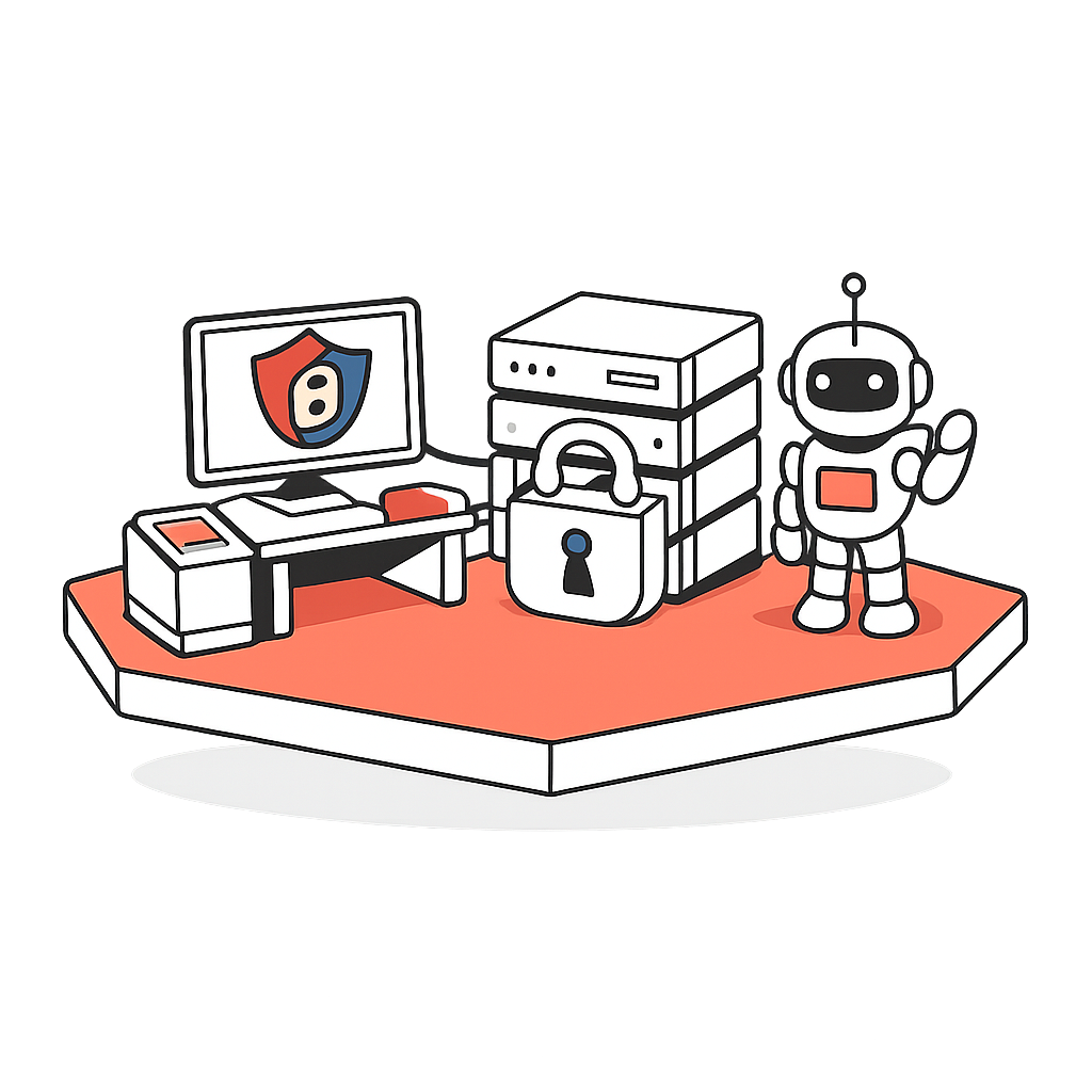 Cybersecurity website illustration